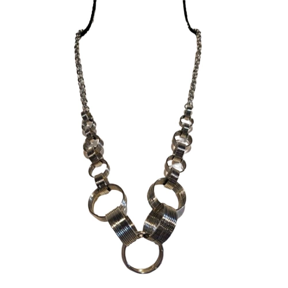 Silver Multi Circle Necklace - image 1